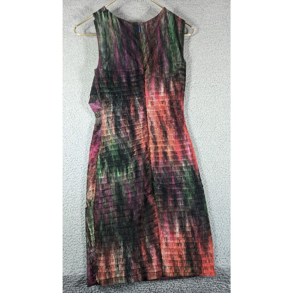 BCBGMaxAzria Dress Womens Size S Multi Color Roxanne Asymmetrical Bodycon Dress - Picture 3 of 5
